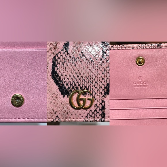 GUCCI GG Marmont Python Compact Wallet- Pink ❤️‍🔥 - Picture 11 of 17